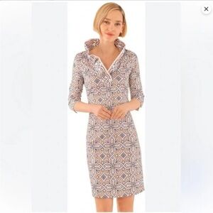 Gretchen Scott Ruffleneck Dress